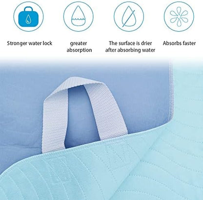 Bottom view showing non-slip waterproof backing of bed protector