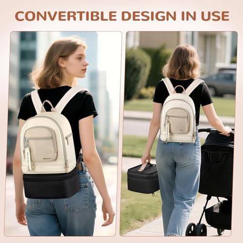 Side view showing the double-layer design of the Mancro cooler bag.