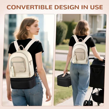 Side view showing the double-layer design of the Mancro cooler bag.