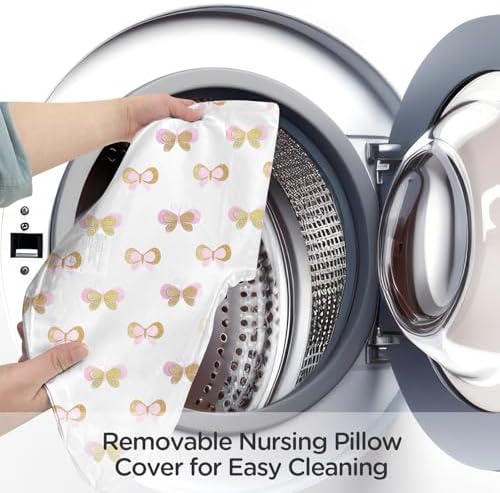 Little Grape Land nursing pillow used for baby tummy time
