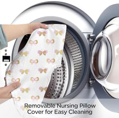 Little Grape Land nursing pillow used for baby tummy time