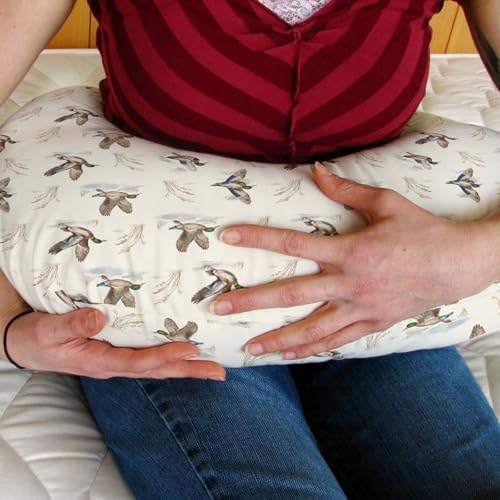Side view of ZoUbqchY nursing pillow cover with zipper detail