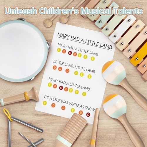 Kid friendly preschool percussion instruments showing safe smooth edges for toddlers