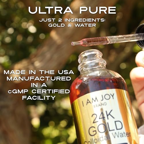 I Am Joy Co. Liquid Colloidal Gold ruby red liquid appearance
