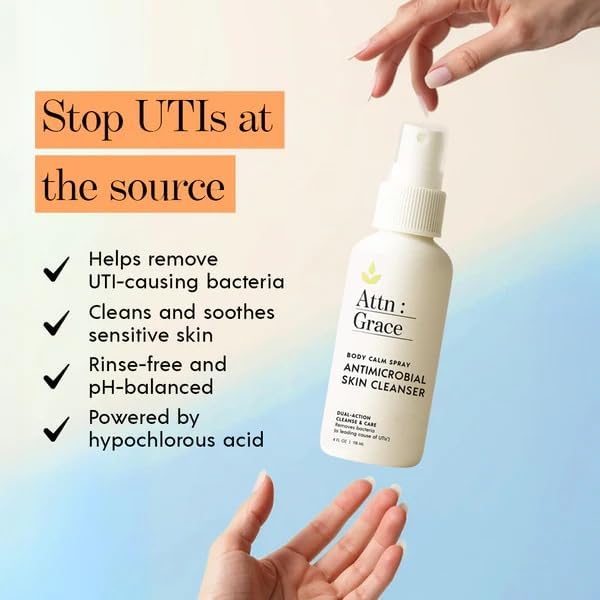 Daily intimate wellness spray for UTI prevention and odor control