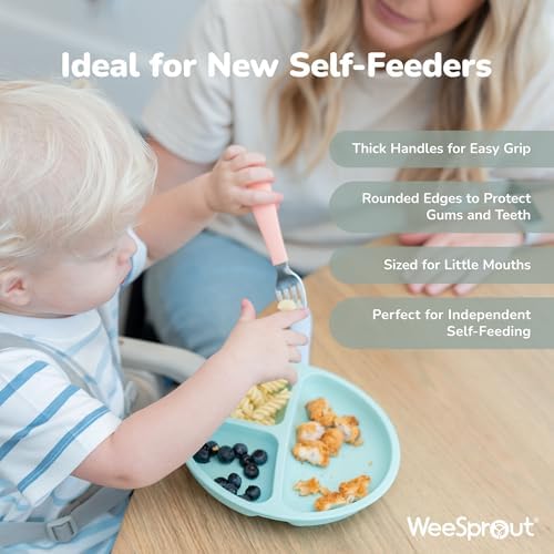 WeeSprout 6 piece toddler cutlery set packaging