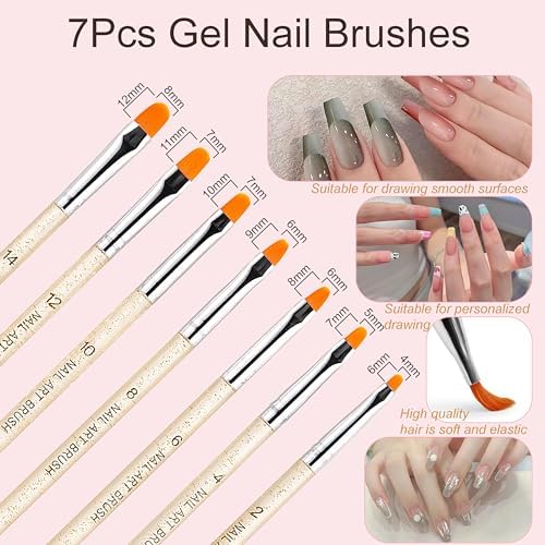Close up of nail art design brushes and liner pens