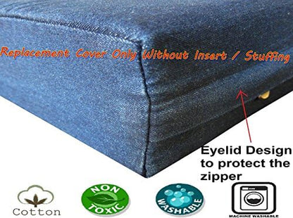 Dogbed4less durable dog bed duvet cover showing metal zipper details.