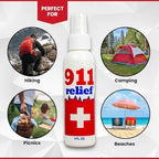 911 Relief travel friendly four ounce first aid spray bottle