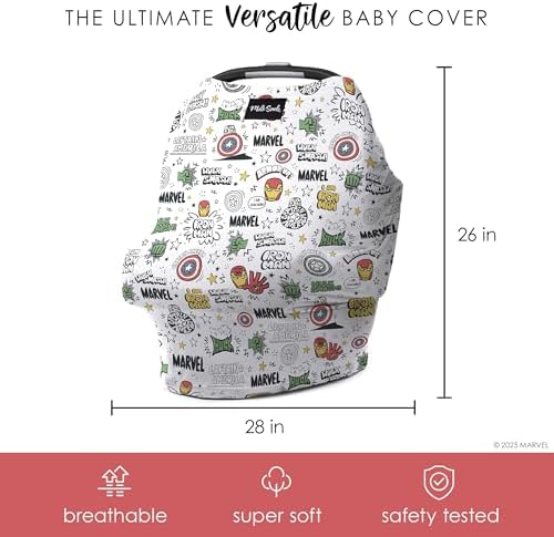 Milk Snob baby cover worn as a stylish infinity scarf