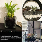 Close up of Cgjq decorative polished black pebbles