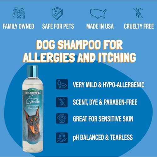 Back label of Bio-Groom hypoallergenic pet wash showcasing clear ingredient information