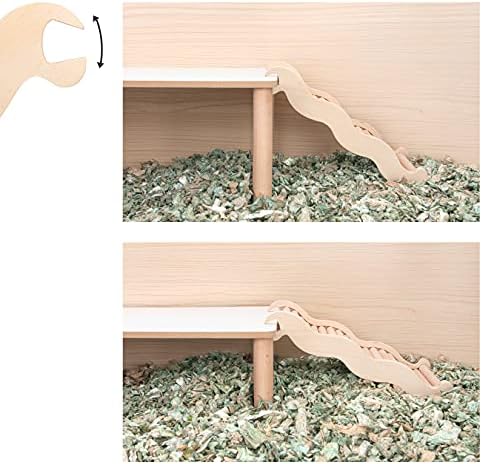 Niteangel Hamster Climbing Toy Wooden Ladder Bridge for Hamsters Gerbils Mice and Small Animals (Medium - 8.26'' L) - Image 7