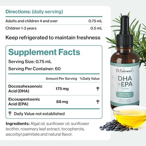 Dr. Fuhrman 60 servings algal oil supplement box packaging