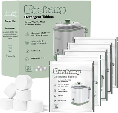 Mamouris descaling detergent tablets 150 pieces front view of the packaging for automatic baby bottle washers