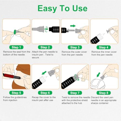 Bulk 100 count pack of Pharmacy Choice insulin pen needles for daily diabetes care.