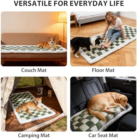 Washable pet couch cover packaging and resilience demonstration