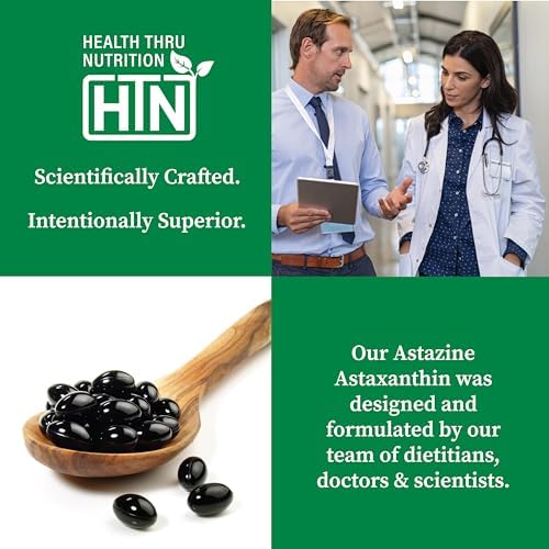 Health Thru Nutrition Astaxanthin supplement packaging box layout