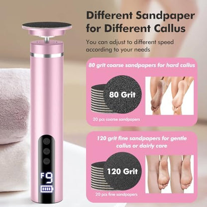 BevinMugford cordless rechargeable pedicure device being held for scale.