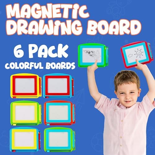 Bedwina mini magnetic drawing board blue and red color variant