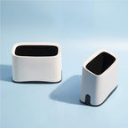 Top view of cat litter scoop holder and waste bin