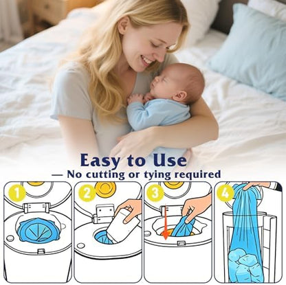 Side angle packaging view highlighting the one thousand two hundred eighty diaper capacity text
