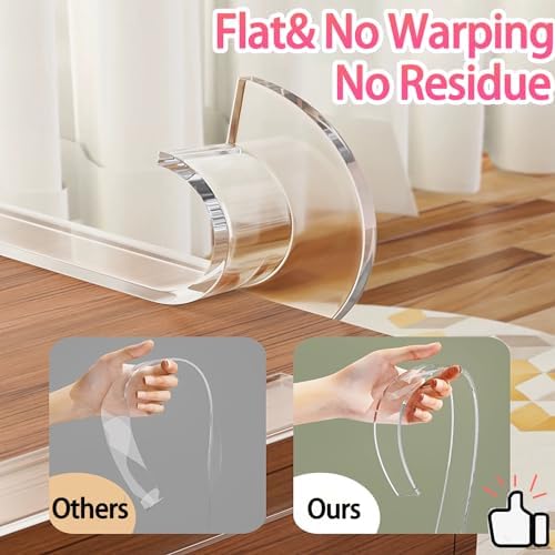 Transparent acrylic furniture edge protection detail