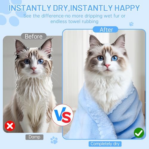 DuckSky microfiber pet towel packaging and dimensions