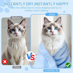 DuckSky microfiber pet towel packaging and dimensions