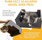 Hide and Scratch non toxic eco friendly cat scratcher house showing scalloped edges