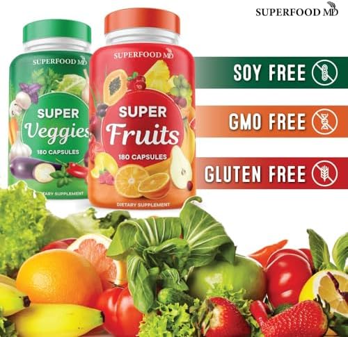 Superfood MD 360 capsules pack of two wellness supplement bottles