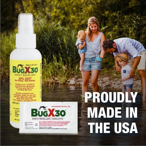 CoreTex Bug X 30 mosquito and tick pump spray two ounce travel container close up