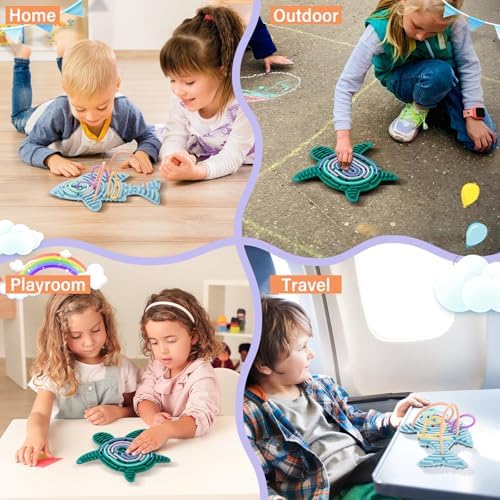 Jet Lag double sided silicone fidget toy being used by a child for fine motor skills.