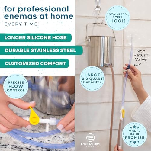 Long 6.75 foot food grade silicone hose with yellow flow control stopcock valve.
