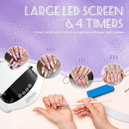 GGUP nail lamp in use curing gel polish on hands
