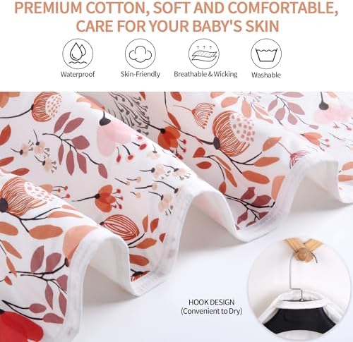 Bnditeu absorbent floral changing mat being used for baby care