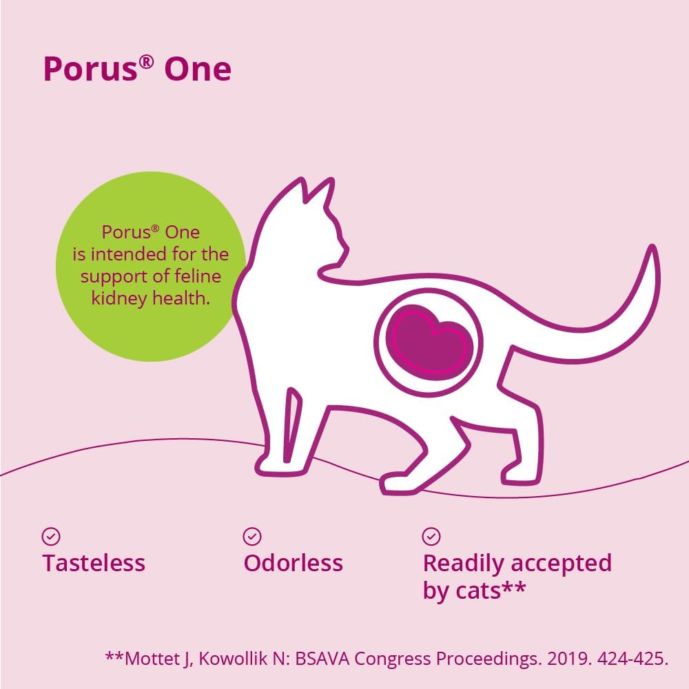 Dechra Porus One box side profile showing dosage