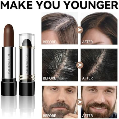 Black hair color stick showing texture and pigment