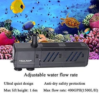 MQ 15W ultra quiet submersible pump showcasing the four bottom suction cups