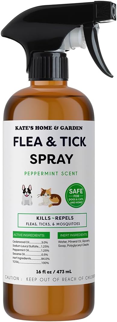 Kate's Home & Garden Flea and Tick Spray for Dogs and Cats - 16 oz Natural Lemongrass Flea Spray - Kills & Repels Fleas, Ticks, Mosquitoes - Pet Safe - Image 10