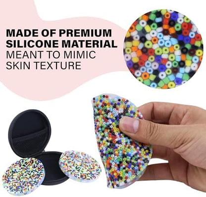 Complete RadBizz product package including the one count circle pad and zippered storage pouch