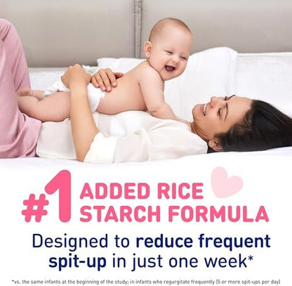 Enfamil AR baby formula powder close up of immune and digestive support blend information