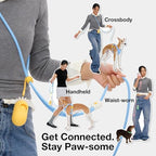 Vetreska multi functional hands free dog leash tied around the waist