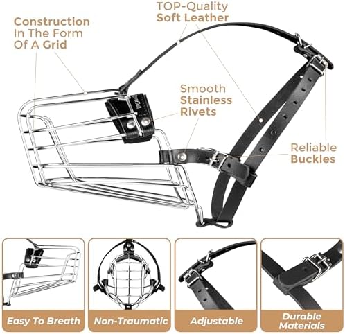 CleverTail metal basket muzzle showing ventilation for panting