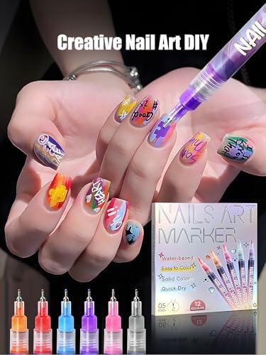 Hand demonstrating nail art using 3D marker pen