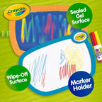 Toddler using the Crayola double-sided drawing tablet