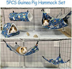 Kathson washable ferret hammock kit installed inside a wire small pet cage habitat