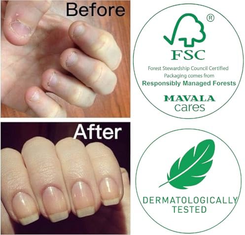 Mavala Stop authentic clear liquid polish being applied to fingertips