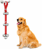Dog potty training bells hanging on a door for puppy communication