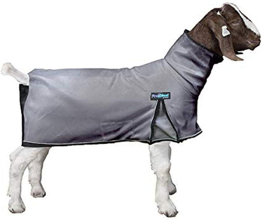 Weaver Livestock ProCool goat blanket in medium gray front view